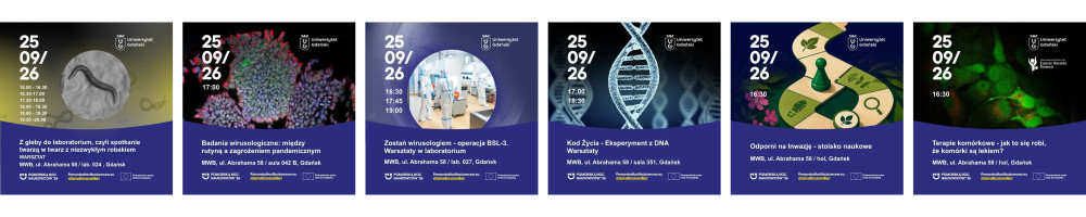 Przykładowe atrakcje, jakie miały miejsce 25.09.2026 na naszym Wydziale MWB UG i GUMed