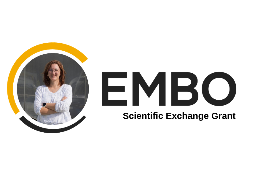 Dr Marta Potrykus z grantem EMBO