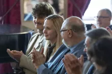 Laureaci nagrody dr Sylwia Klińska-Bąchor oraz mgr Jurand Sobiecki z Wydziału Nauk Społecznych UG