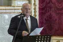 prof. dr hab. Antoni Banaś wygłosił laudację do nagrody w kategorii nauk przyrodniczych i ścisłych